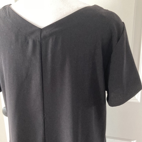 Apt 9 small black dress shirt sleeves pockets v-neck - Picture 11 of 13